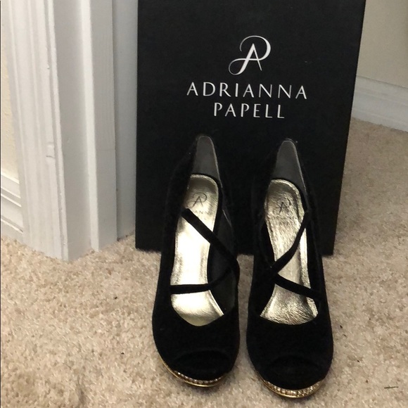 Adrianna Papell Golda Dress Pumps Black Velvet - Picture 3 of 3